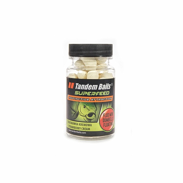 TandemBaits SuperFeed Fluo Mini Dumbells Floating - ErdbeercremeGröße Mini-Hanteln / 30g - MPN: 25150 - EAN: 5907666688373