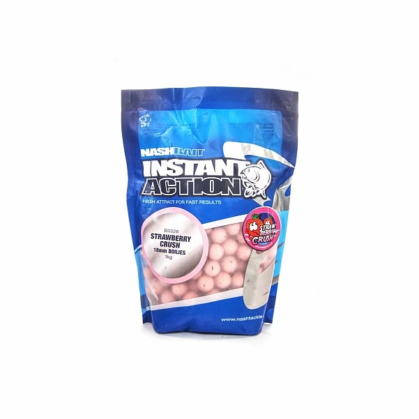 NEW Nash Instant Action Strawberry Crush Bottom Bait 1 kg 18 mm / 1kg
