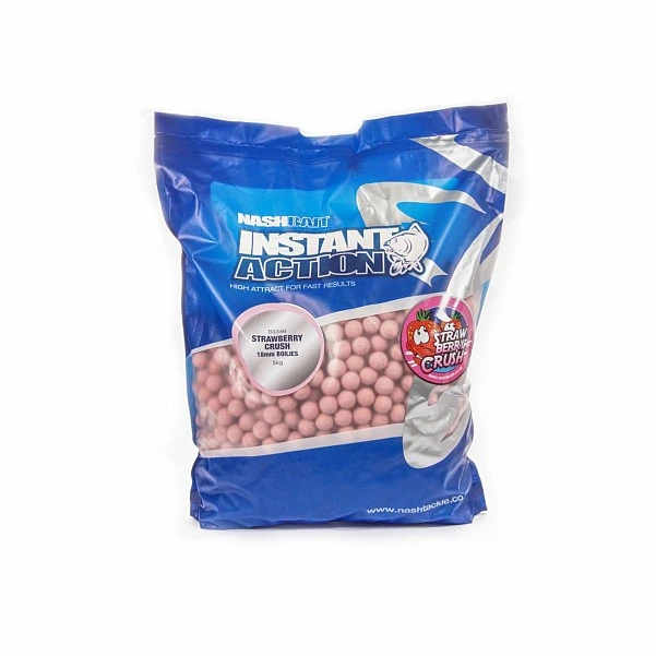 NEW Nash Instant Action Strawberry Crush Bottom Bait 5 kg 18 mm / 5kg