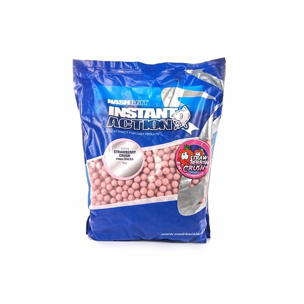 NEW Nash Instant Action Strawberry Crush Bottom Bait 5 kg 15 mm / 5kg