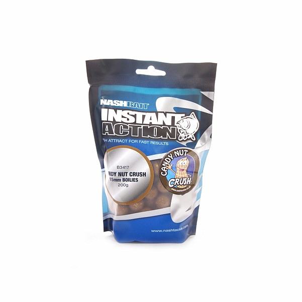 NEW Nash Instant Action Boilies Candy Nut Crush 200grozmiar 15 mm / 200g - MPN: B3417 - EAN: 5055108834175