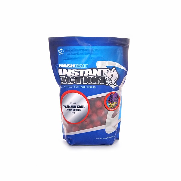 NEW Nash Instant Action Squid & Krill Bottom Bait 1 kgrozmiar 20 mm / 1kg - MPN: B3529 - EAN: 5055108835295