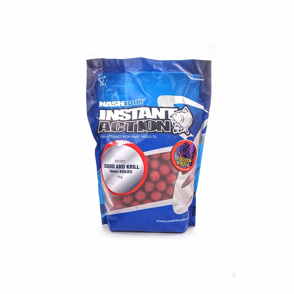 NEW Nash Instant Action Squid & Krill Bottom Bait 1 kgGröße 18 mm / 1kg - MPN: B3321 - EAN: 5055108833215