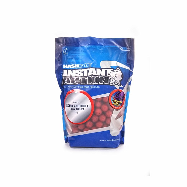 NEW Nash Instant Action Squid & Krill Bottom Bait 1 kgrozmiar 18 mm / 1kg - MPN: B3321 - EAN: 5055108833215