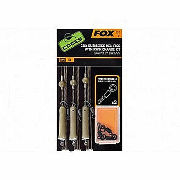 Fox 30lb Submerge Heli Rigs With Kwik Change Kit Gravel Brown