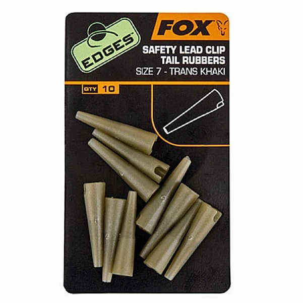 Fox Edges Safety Lead ClipTail Rubbers 10 штук
