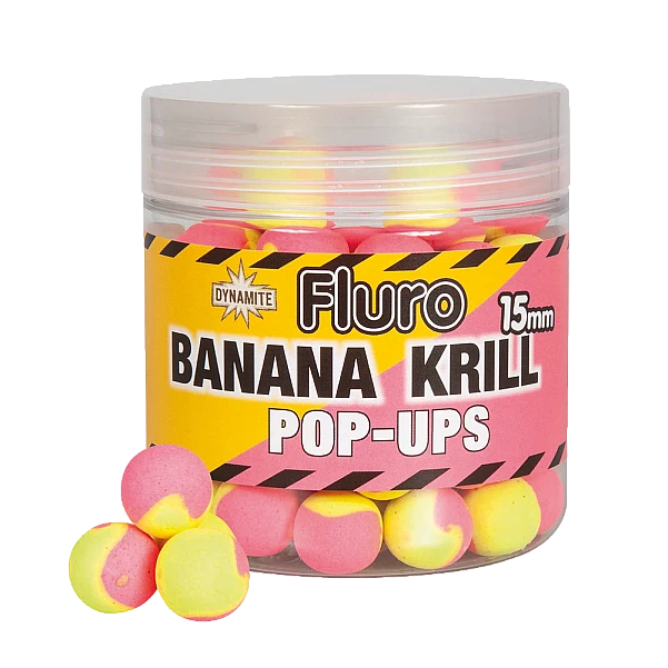 DynamiteBaits Fluro Two Tone Pop-Ups - Krill & Banana  15 мм