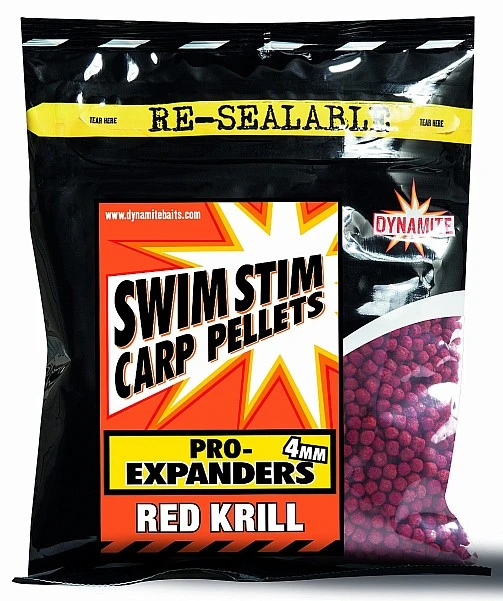 Dynamite Baits Swim Stim Carp Pellets - Pro-Expanders Red Krill 4mm / 300g