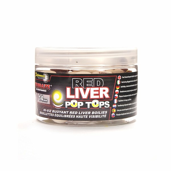 Starbaits Perfromance Pop Tops - Red Liversize 14 mm - MPN: 71750 - EAN: 3297830717506