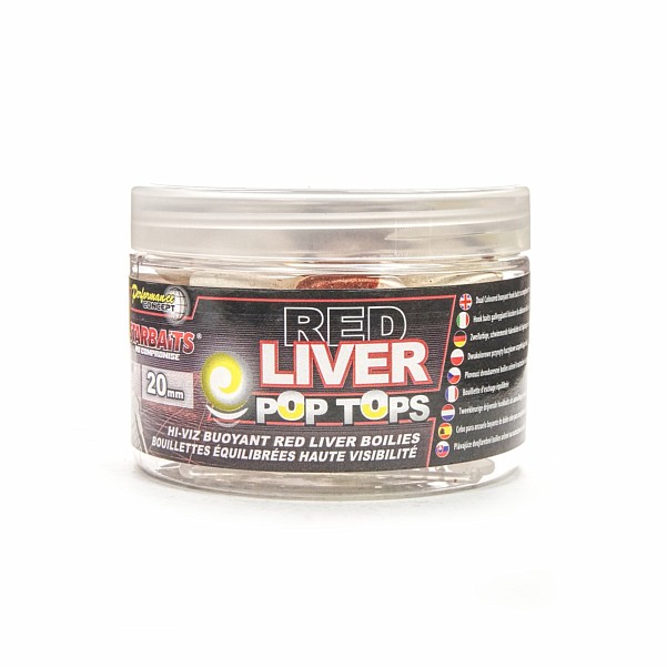 Starbaits Perfromance Pop Tops - Red Liversize 20 mm - MPN: 71751 - EAN: 3297830717513