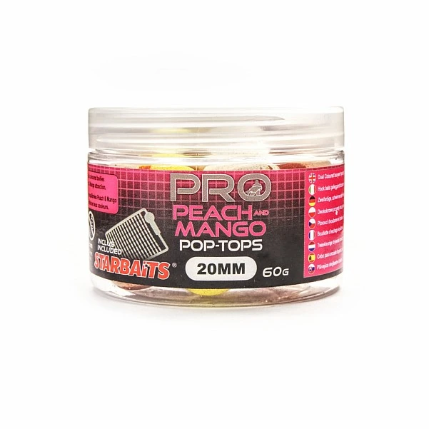 Starbaits Probiotic Pop Tops - Peach and Mango  20 mm