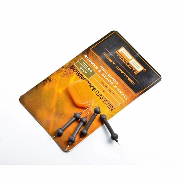 PB Downforce Tungsten X-Small Heli-Chod Rubber & Beads silt/czarny