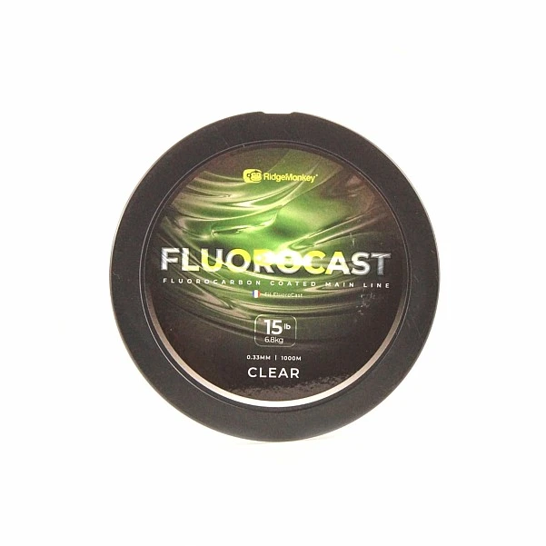 RidgeMonkey FluoroCast Fluoro Coated Mainline 0.33mm (15lb/6.8kg) - 1000m