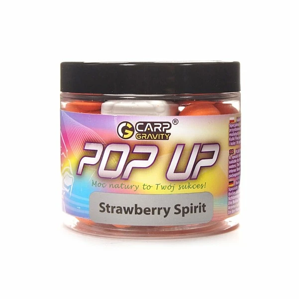 Carp Gravity Fluo Pop Ups - Strawberry Spirit 15 мм / 200 мл