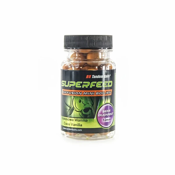 TandemBaits SuperFeed Diffusion Boilies - Coco Vanilla 12 мм / 35г