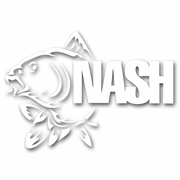 Nash Sticker  - Weiß freigestellt ohne HintergrundGröße 145x100mm - EAN: 200000046774