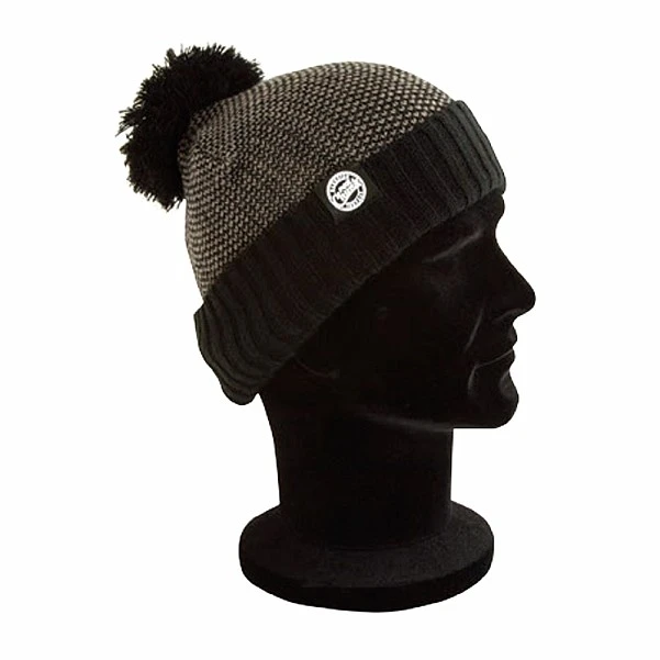 Fox CHUNK Grey Black Bobble Hat
