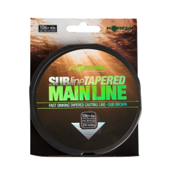 Korda SubLine Tapered Mainlineprůměr 0,28-0,50 - MPN: KTM28 - EAN: 5060062116977