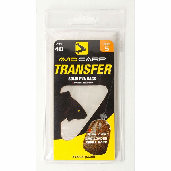 Avid Carp Transfer Solid PVA Bags size 5dydis 60 mm x 120 mm - MPN: AVTSPB/05 - EAN: 5055977405261