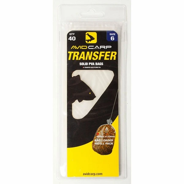 Avid Carp Transfer Solid PVA Bags size 6 60mm x 170mm