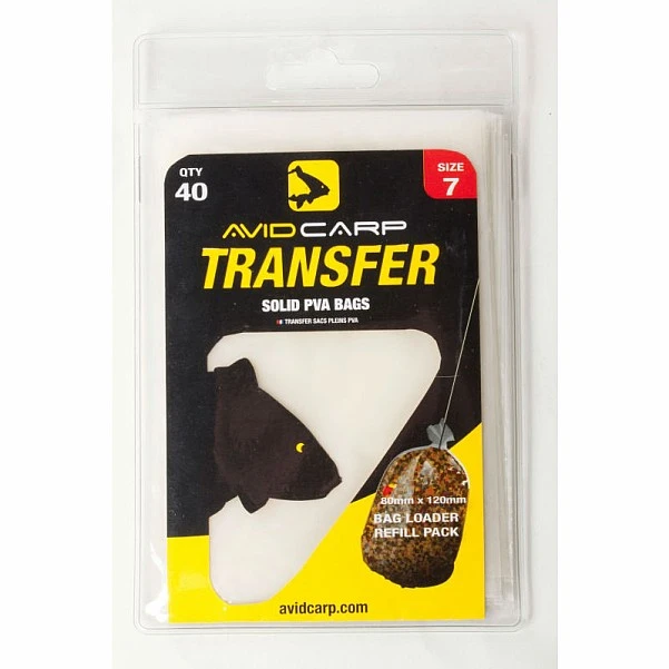 Avid Carp Transfer Solid PVA Bags size 7 80mm x 120mm