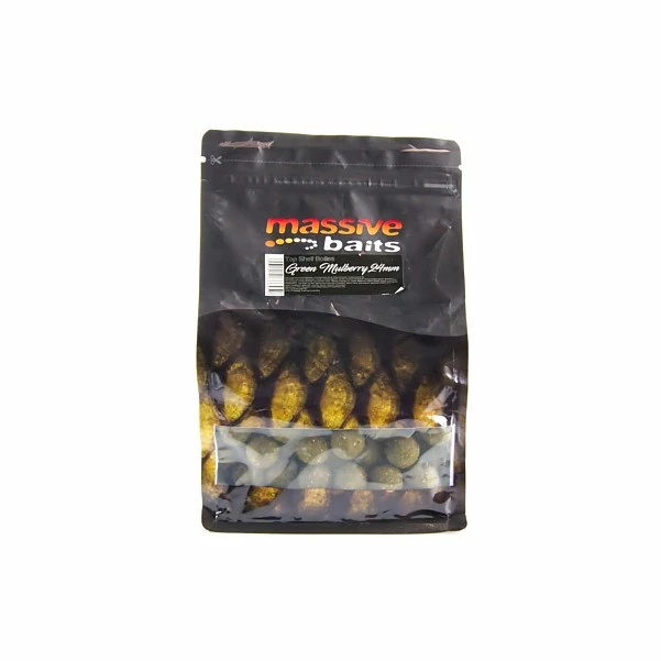 MassiveBaits Top Shelf Boilies - Green Mulberry 24 мм / 1 кг