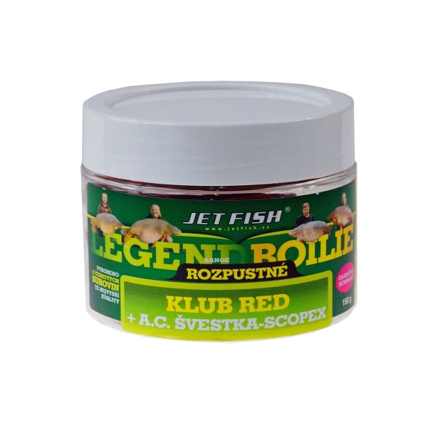 Jetfish Legend Soluble Boilies Klub Red - Plum / Scopex Jetfish Legend Soluble Boilies Klub Red - Plum / Scopex