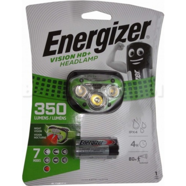 ENERGIZER Vision Headlight HD+ 350 Lumens ENERGIZER Vision Headlight HD+ 350 Lumens
