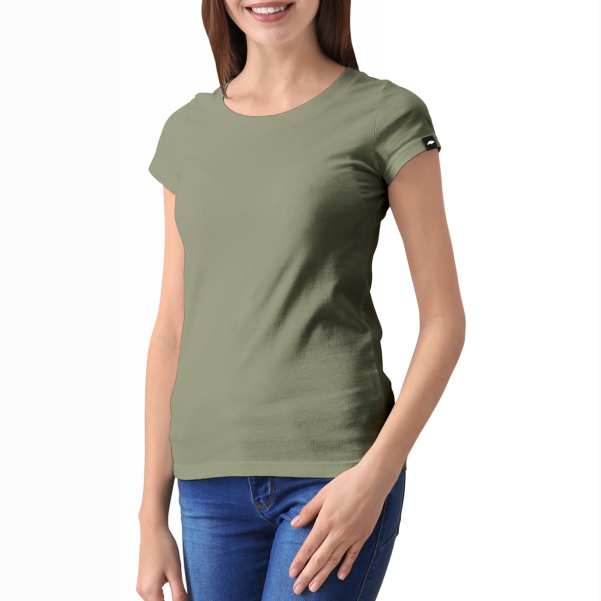 Rockworld T-Shirt Khaki Damski 