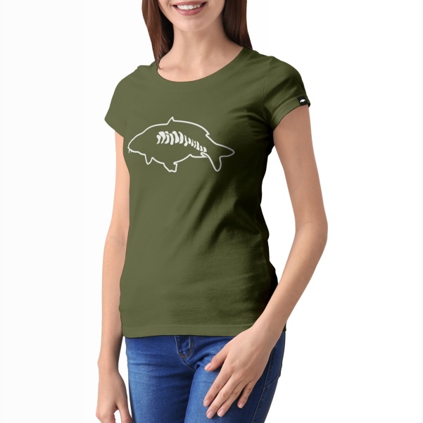 Rockworld T-Shirt Obrys Karpia Zielony Damski