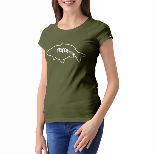 Rockworld T-Shirt Obrys Karpia Zielony Damski Rockworld T-Shirt Obrys Karpia Zielony Damski