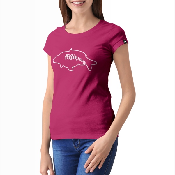 Rockworld T-Shirt Obrys Karpia Różowy Damski Rockworld T-Shirt Obrys Karpia Różowy Damski