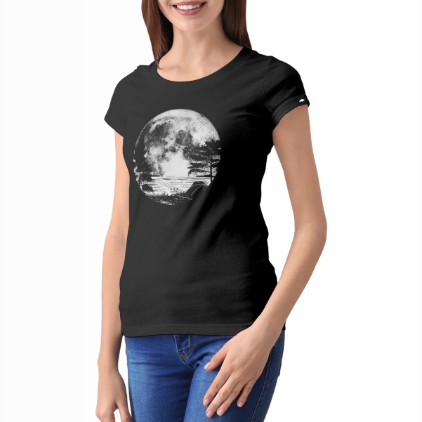 Rockworld T-Shirt Full Moon Czarny Damski