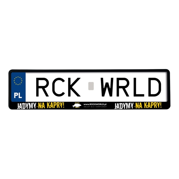 Rockworld Jadymy Na Kapry  - Car Registration Plate Frame