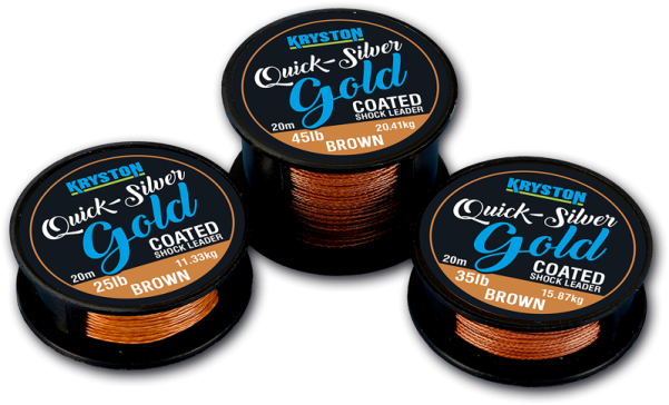 Kryston QUICKSILVER Gold Coated Shockleader/Hooklink Kryston QUICKSILVER Gold Coated Shockleader/Hooklink