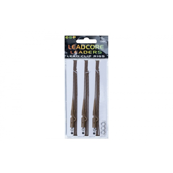 ESP Leadcore Leaders Lead Clip Rigs 1m 3szt. ESP Leadcore Leaders Lead Clip Rigs 1m 3szt.