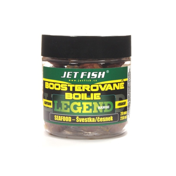 Jetfish Legend Boosted Boilies Seafood - Plum / Garlic Jetfish Legend Boosted Boilies Seafood - Plum / Garlic