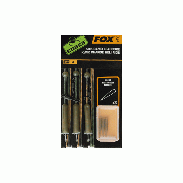 Fox Edges Leadcore Heli Rigs with Kwik Change Kit Fox Edges Leadcore Heli Rigs with Kwik Change Kit