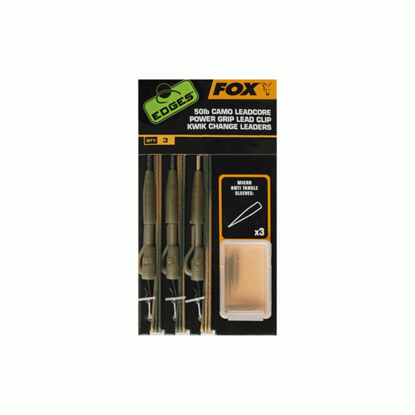 Fox Edges Leadcore Power Grip With Kwik Change Leaders Fox Edges Leadcore Power Grip With Kwik Change Leaders