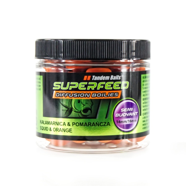 NEW TandemBaits SuperFeed Diffusion Boilies Squid & Orange - Kulki Proteinowe NEW TandemBaits SuperFeed Diffusion Boilies Squid & Orange - Kulki Proteinowe