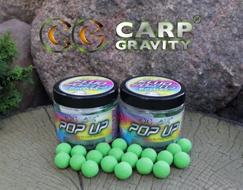 Carp Gravity Fluo Pop Up - Green Mussel GLM