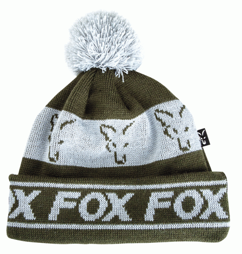 Fox Green and Silver Lined Bobble