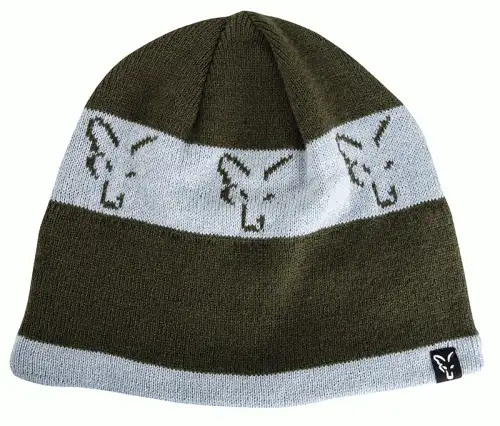 Fox Green and Silver Beanie