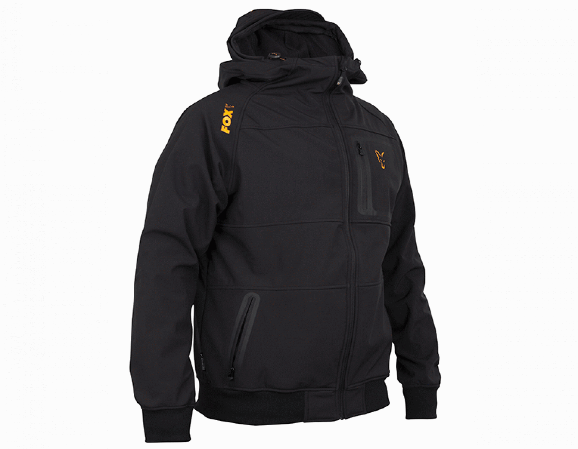 Fox Collection Black Orange Shell Hoody