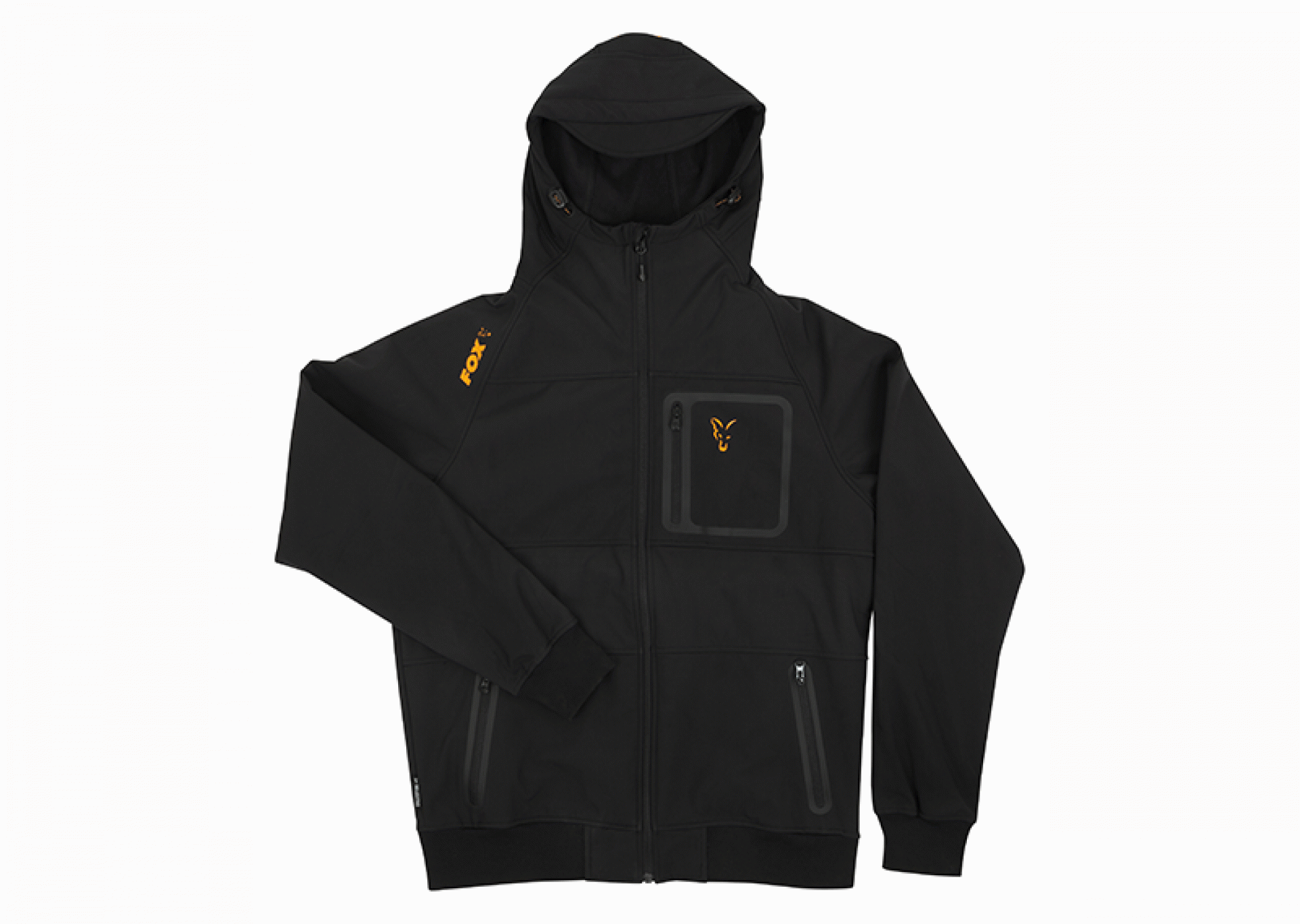 Fox Collection Black Orange Shell Hoody