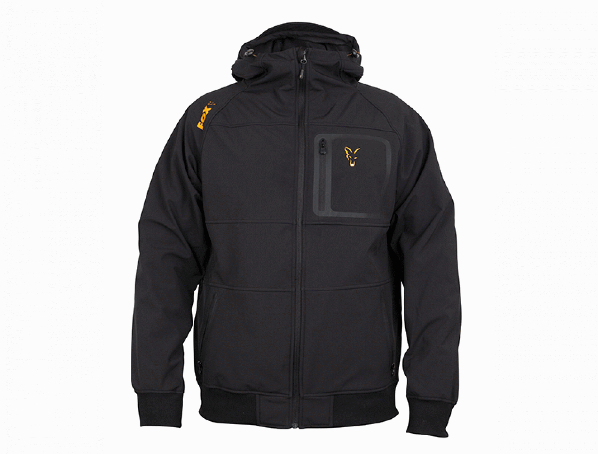 Fox Collection Black Orange Shell Hoody