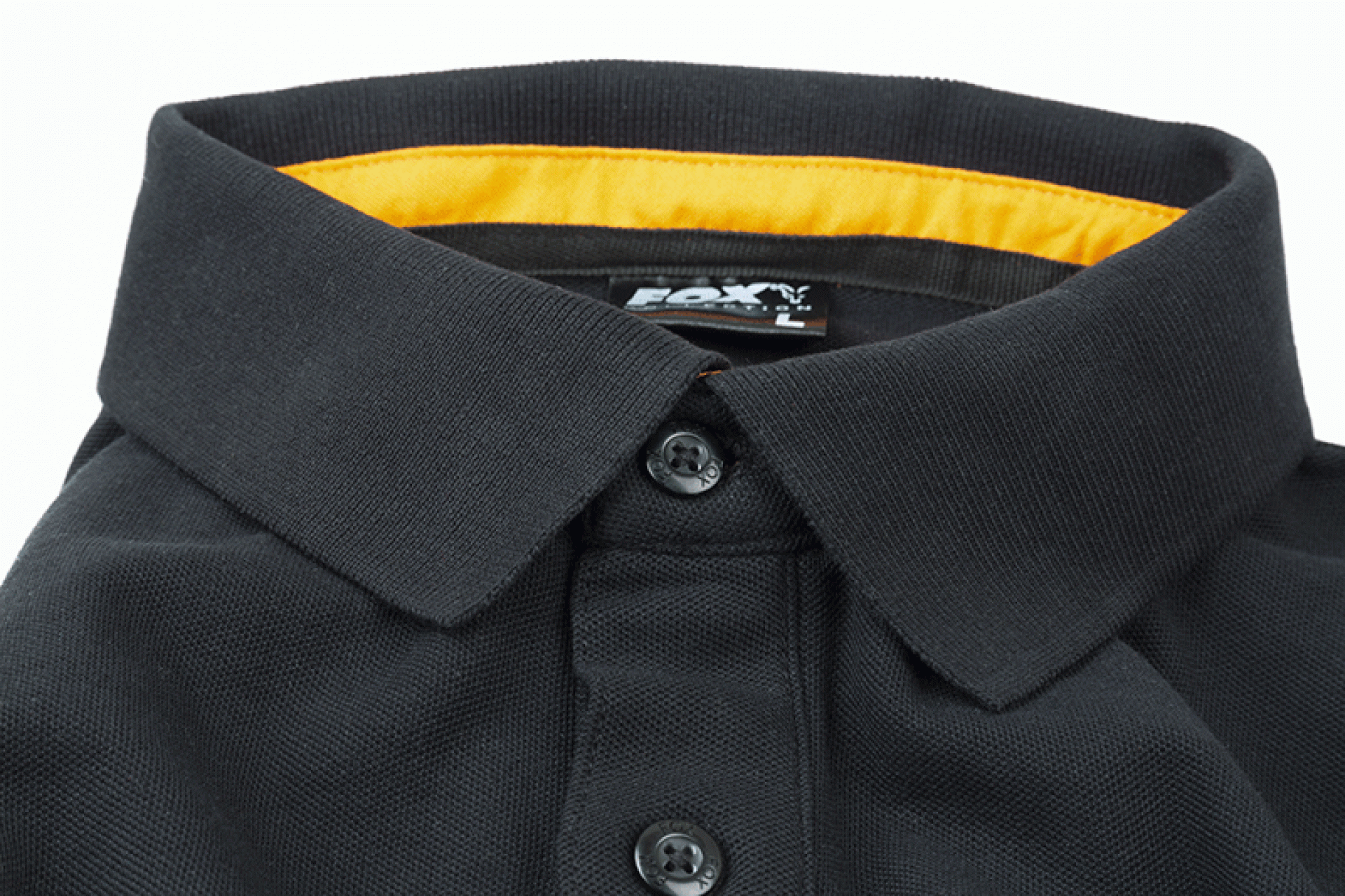 Fox Collection Black Orange Polo Shirt