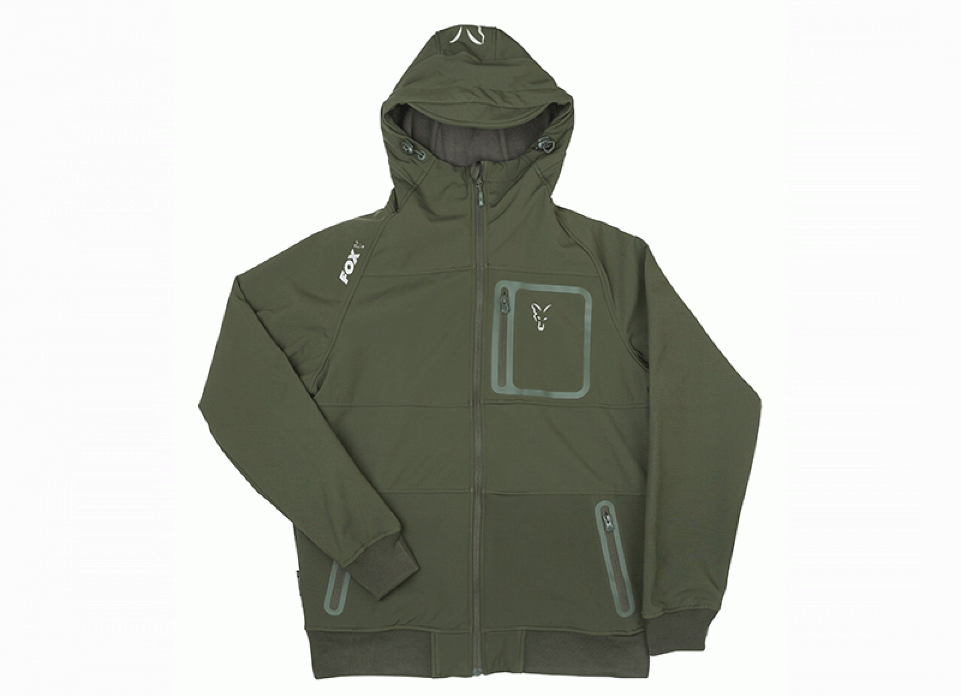 Fox Collection Green Silver Shell Hoody