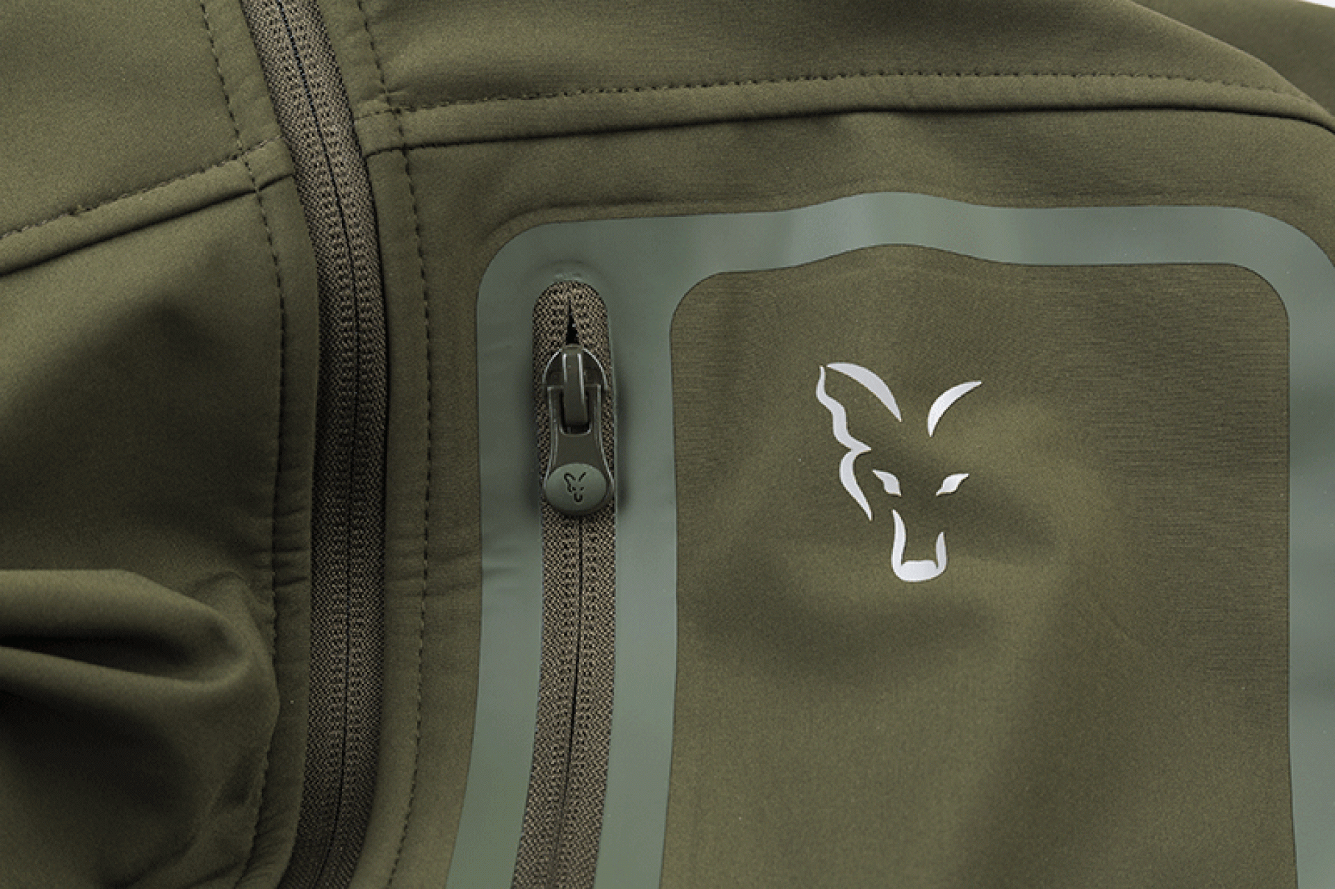 Fox Collection Green Silver Shell Hoody