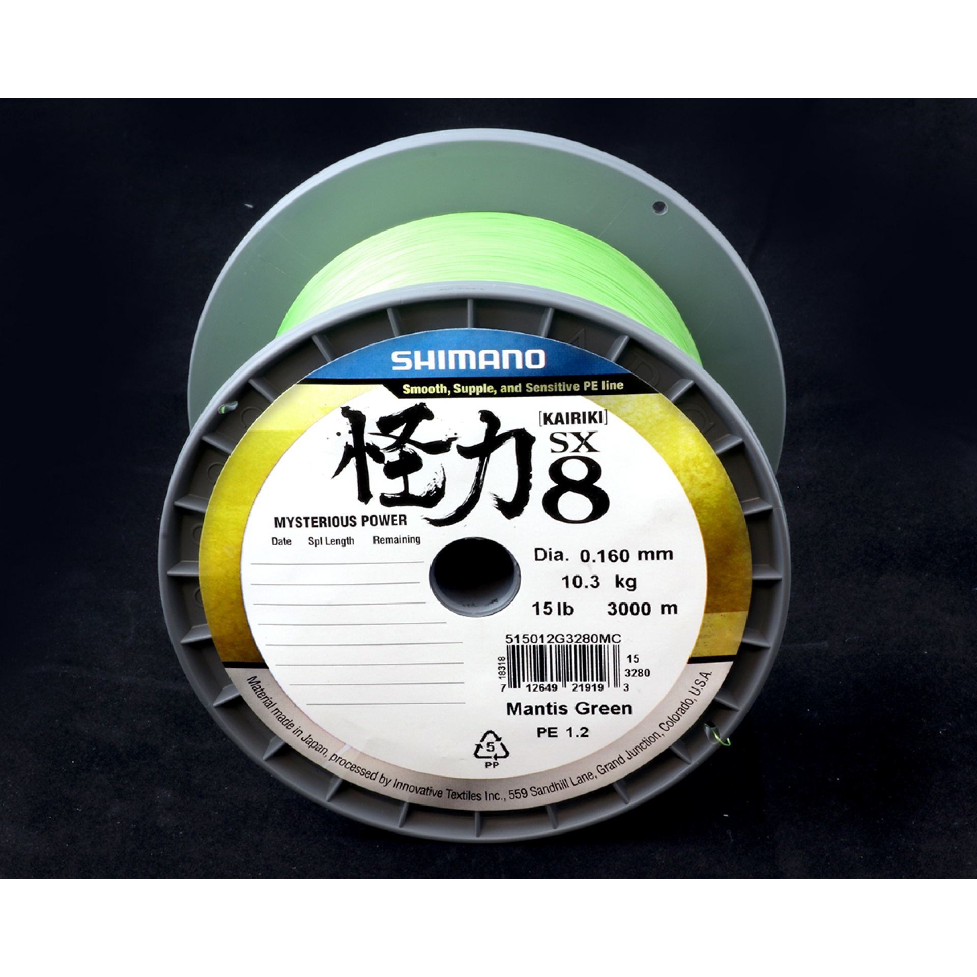 Shimano Kairiki 8 Mantis Green Braided Line